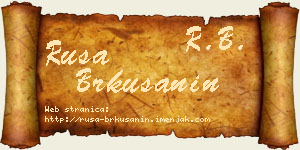 Rusa Brkušanin vizit kartica